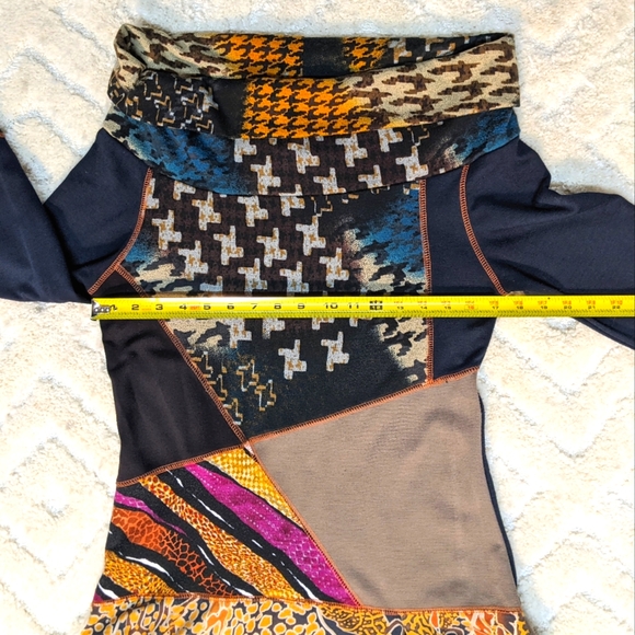 Isle Apparel Off Shoulder Patchwork Dress, Medium - Picture 6 of 8